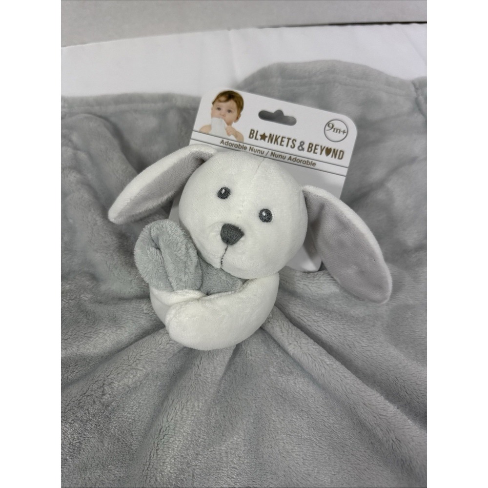 Lovey Bunny Plush Blankets & Beyond Gray Rabbit Gray Baby Security Blanket Soft - Picture 2 of 15